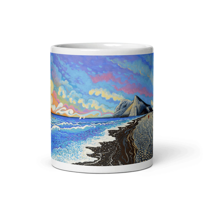 N142 - Sunrise walk - Mug Panorama - Arte Caballero