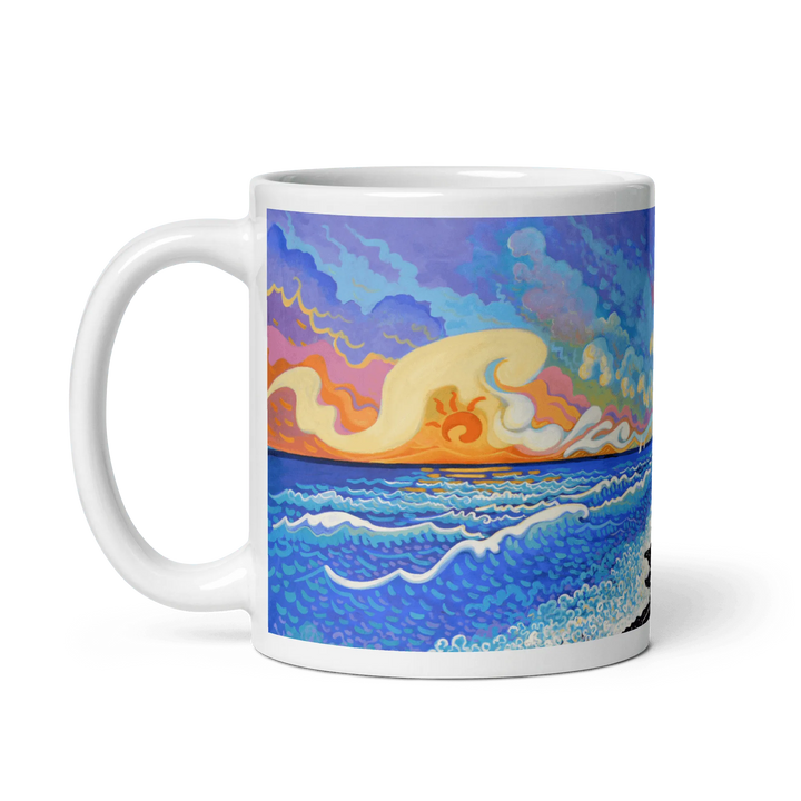 N142 - Sunrise walk - Mug Panorama - Arte Caballero