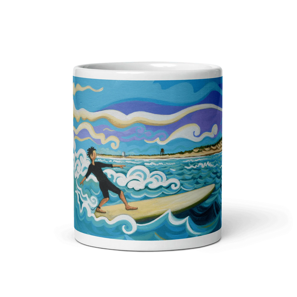 N204 - Surfing - El Palmar - Mug Panorama - Arte Caballero