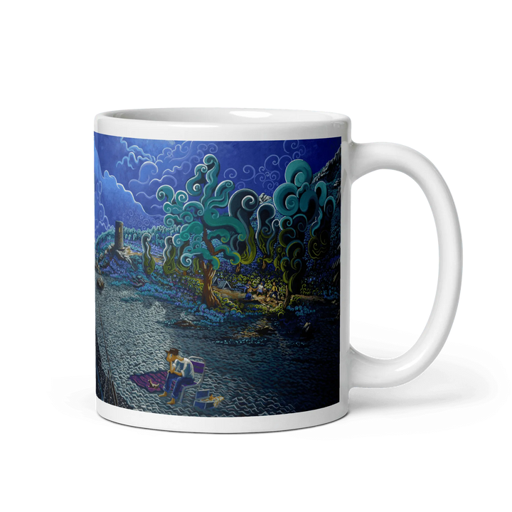 N47 - Under the full moon - Mug Panorama - Arte Caballero