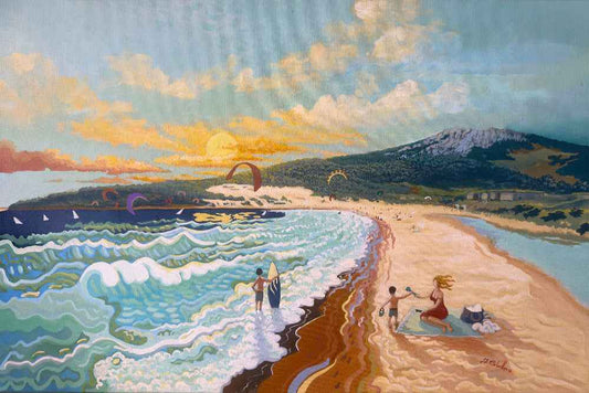 Sunset at Valdevaqueros - N239 - Canvas