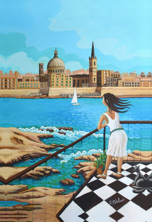 N216 - The views of Valetta- Canvas