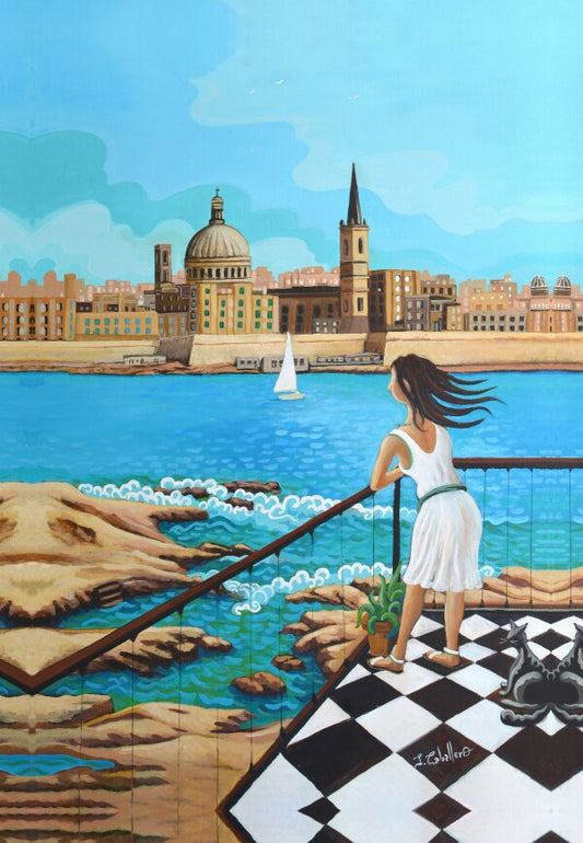 N216 - The views of Valetta- Canvas