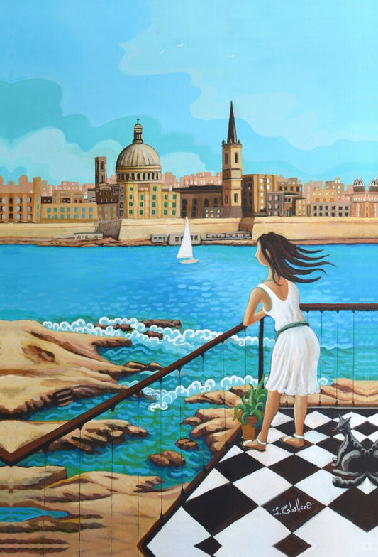 N216 - The views of Valetta- Canvas