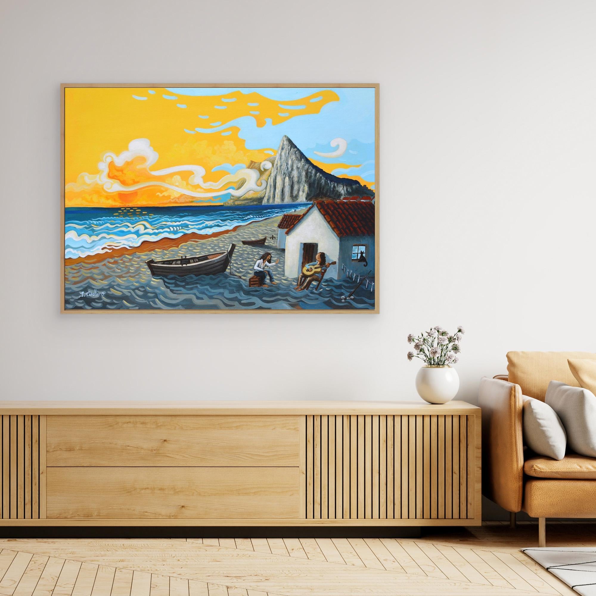 N210 - Como el agua - Framed Canvas Print