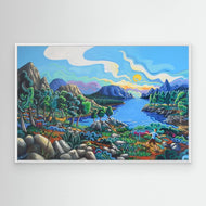 N202 - Noregian Dreamscape - Framed Canvas Art Print