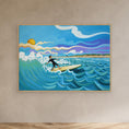 Bild in Galerie-Betrachter laden, N204 - Surfing El Palmar - Framed Canvas Art Print
