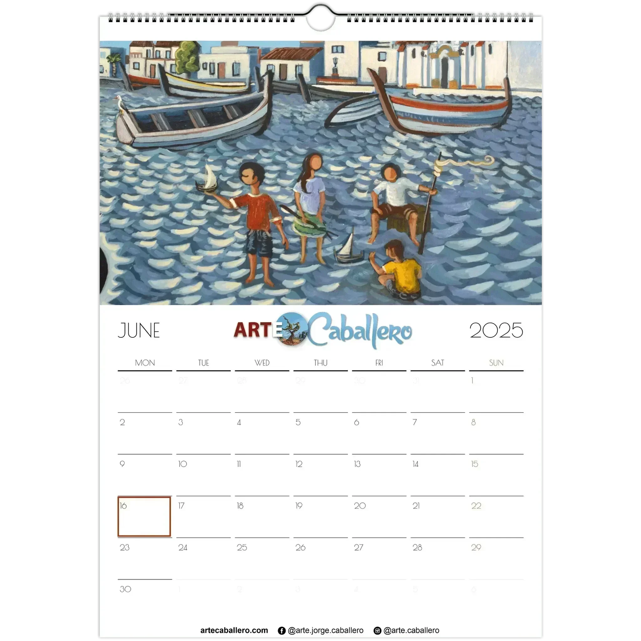 Calendar Costa del Sol - EN - Holidays Andalucia & Gibraltar - 2025 (EU & Rest of World) - Arte Caballero