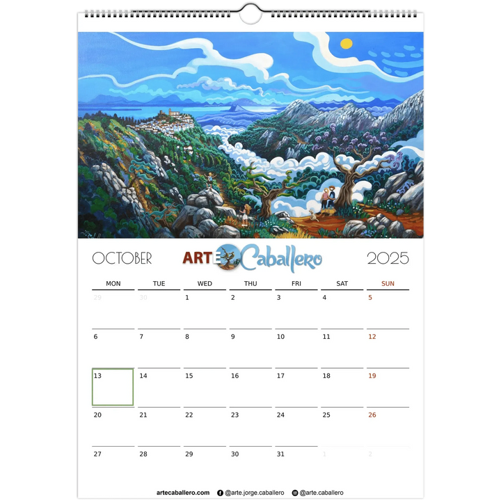 Calendar Costa del Sol - EN - Holidays Andalucia & Gibraltar - 2025 (EU & Rest of World) - Arte Caballero