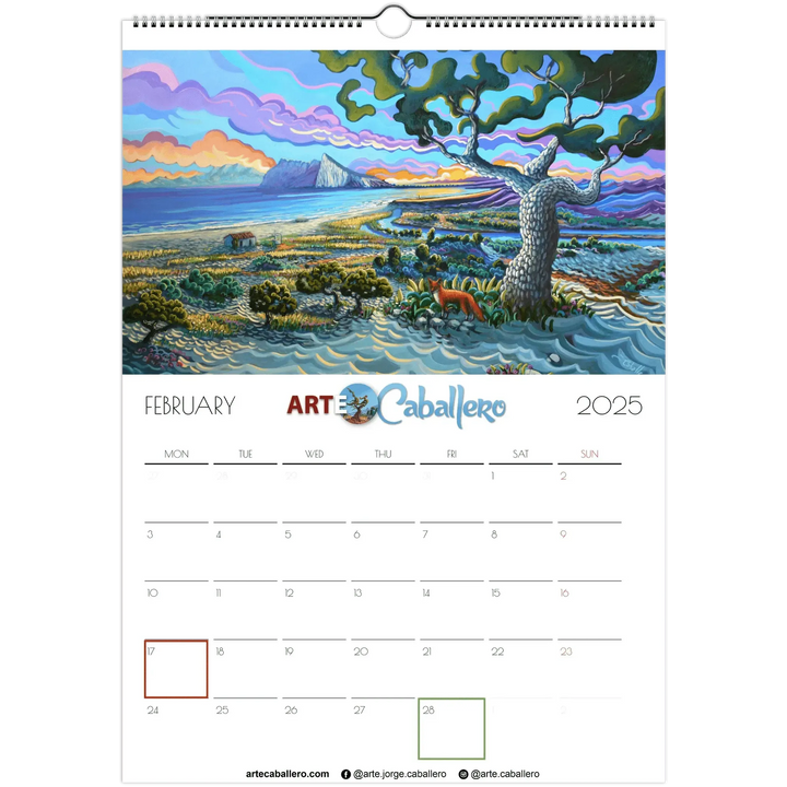 Calendar Costa del Sol - EN - Holidays Andalucia & Gibraltar - 2025 (EU & Rest of World) - Arte Caballero