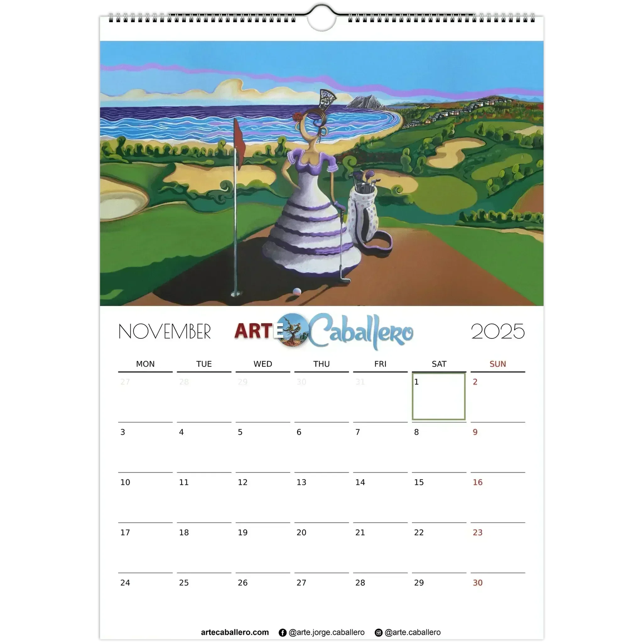 Calendar Costa del Sol - EN - Holidays Andalucia & Gibraltar - 2025 (EU & Rest of World) - Arte Caballero