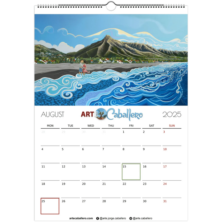 Calendar Costa del Sol - EN - Holidays Andalucia & Gibraltar - 2025 (EU & Rest of World) - Arte Caballero