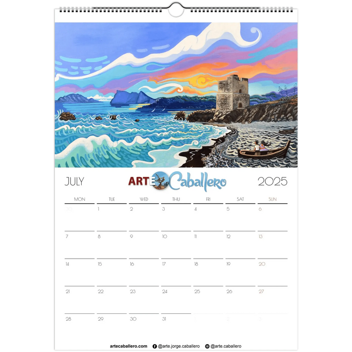 Calendar Costa del Sol - EN - Holidays Andalucia & Gibraltar - 2025 (EU & Rest of World) - Arte Caballero