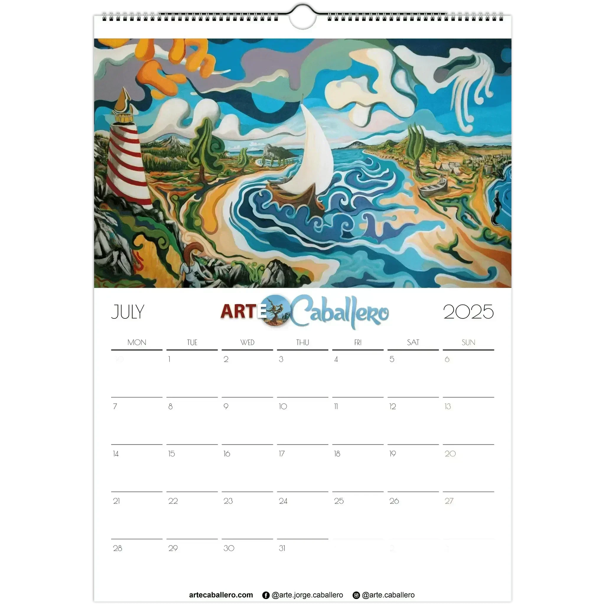 Calendar Editor's Choice - EN - Holidays Andalusia & Gibraltar - 2025 (EU & Rest of World) - Arte Caballero