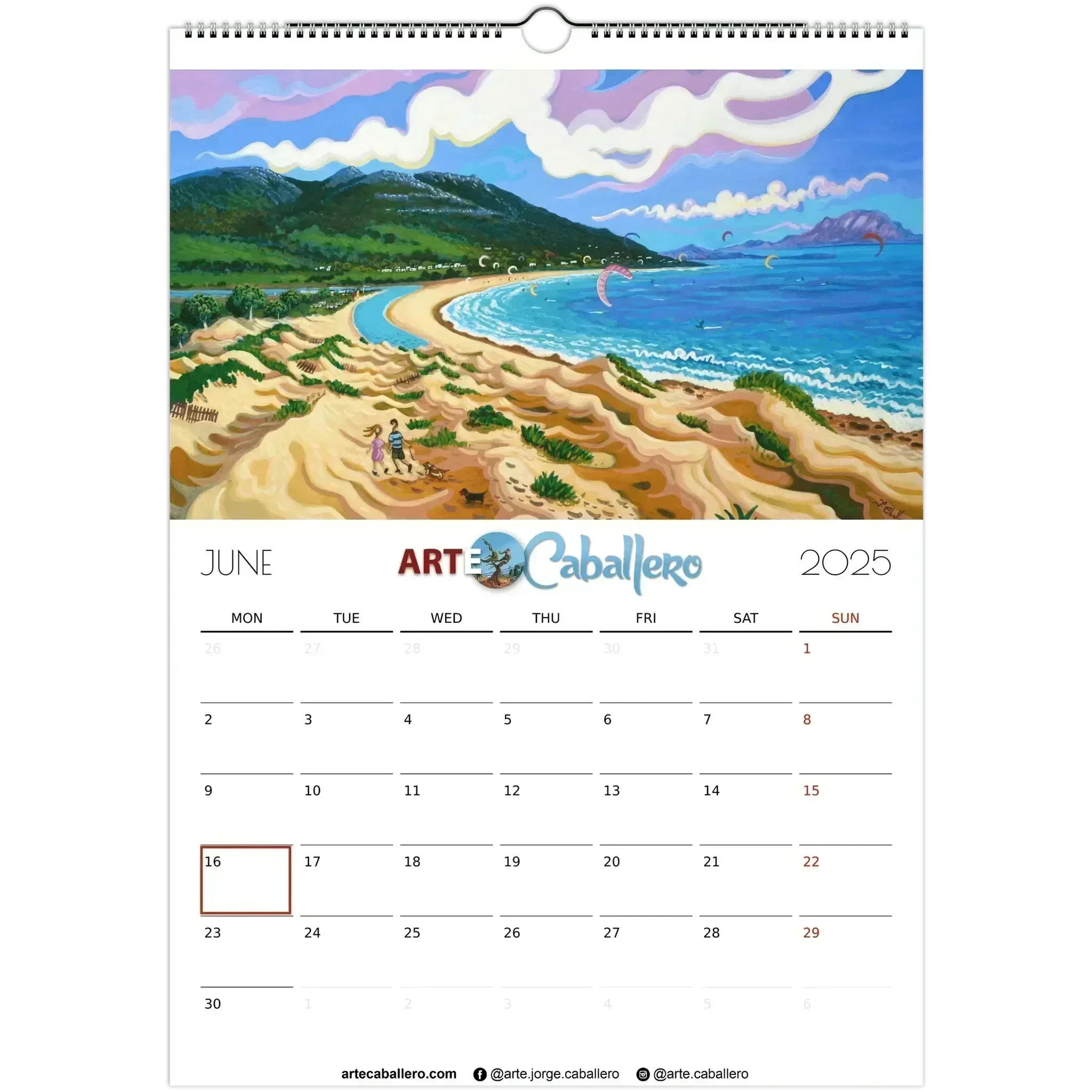 Calendar Editor's Choice - EN - Holidays Andalusia & Gibraltar - 2025 (EU & Rest of World) - Arte Caballero