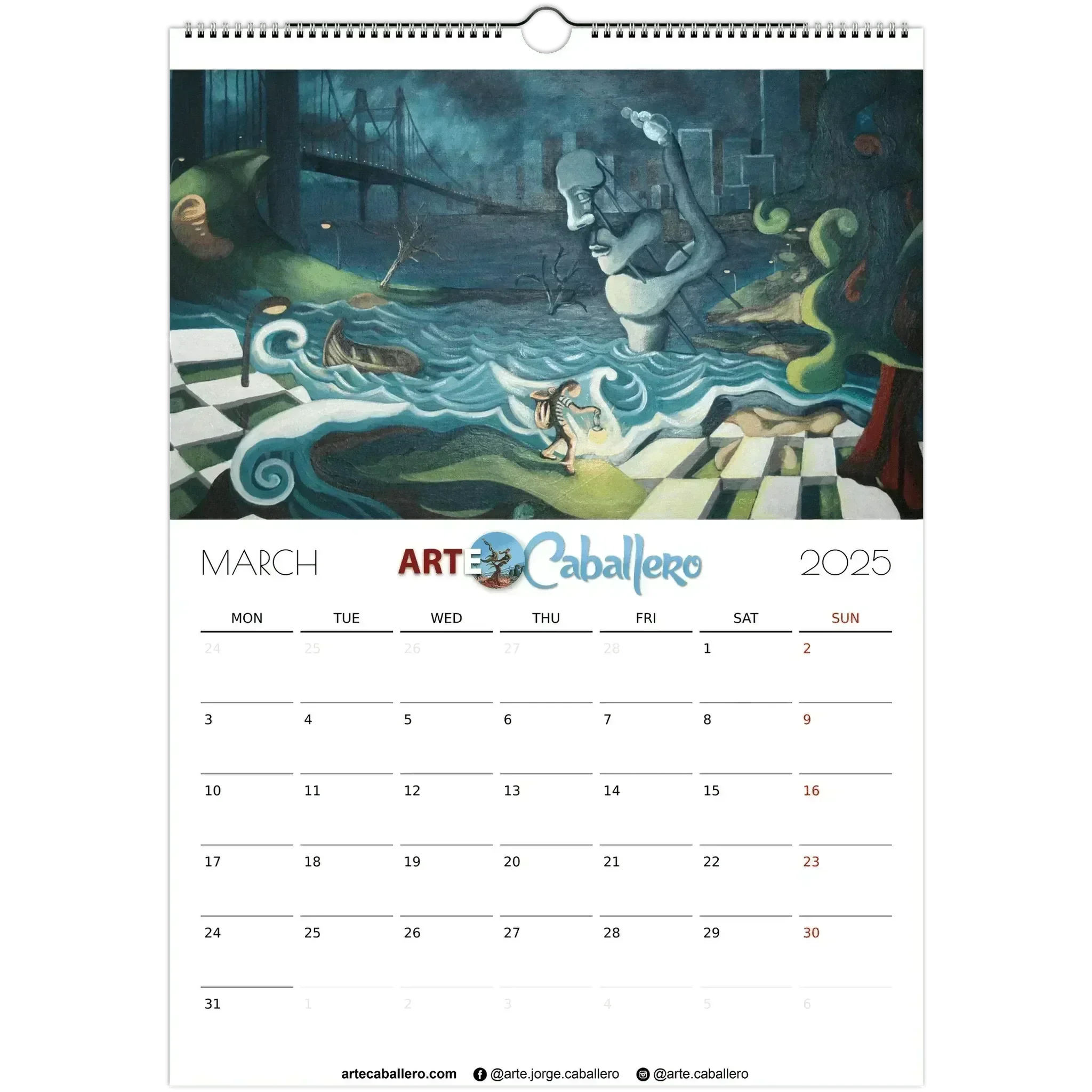 Calendar Editor's Choice - EN - Holidays Andalusia & Gibraltar - 2025 (EU & Rest of World) - Arte Caballero