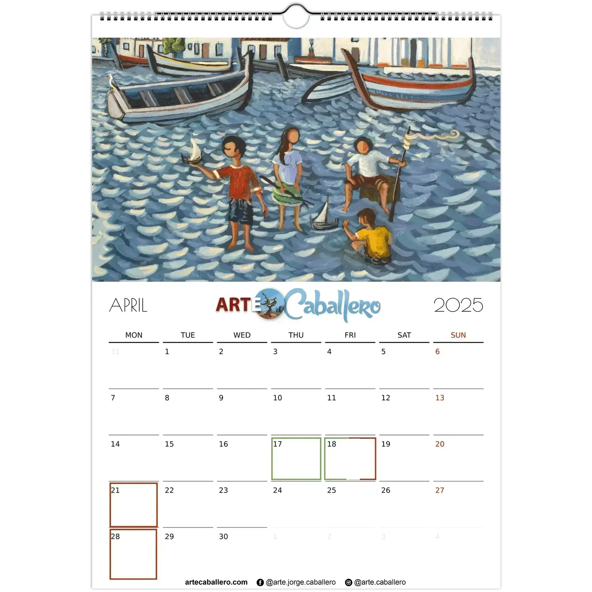 Calendar Editor's Choice - EN - Holidays Andalusia & Gibraltar - 2025 (EU & Rest of World) - Arte Caballero