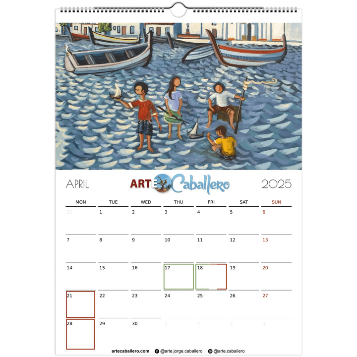 Calendar Editor's Choice - EN - Holidays Andalusia & Gibraltar - 2025 (EU & Rest of World) - Arte Caballero