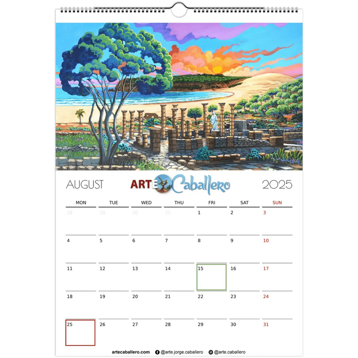 Calendar Editor's Choice - EN - Holidays Andalusia & Gibraltar - 2025 (EU & Rest of World) - Arte Caballero