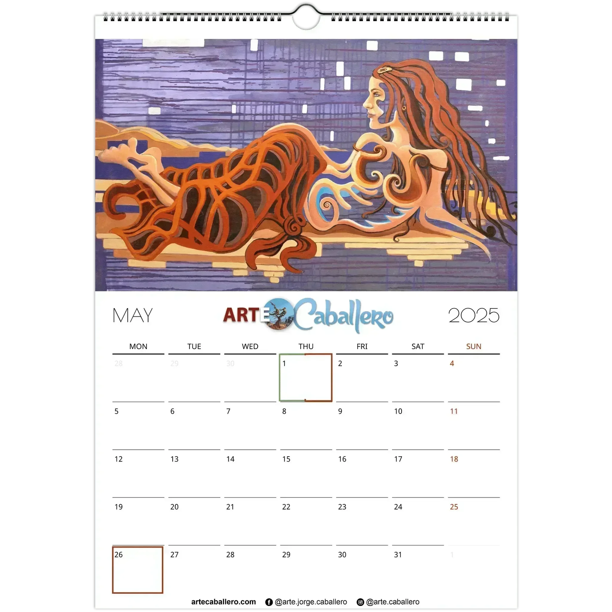 Calendar Editor's Choice - EN - Holidays Andalusia & Gibraltar - 2025 (EU & Rest of World) - Arte Caballero