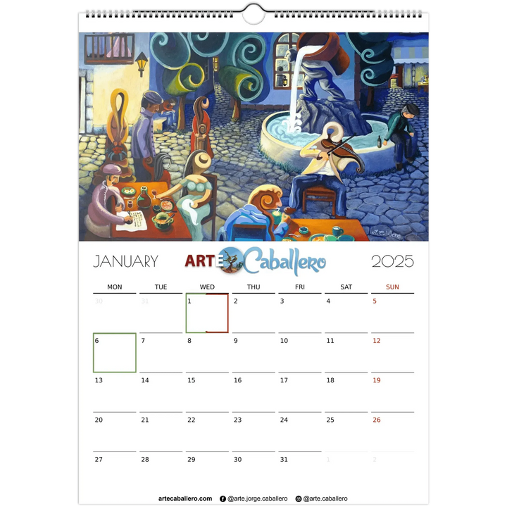 Calendar Editor's Choice - EN - Holidays Andalusia & Gibraltar - 2025 (EU & Rest of World) - Arte Caballero