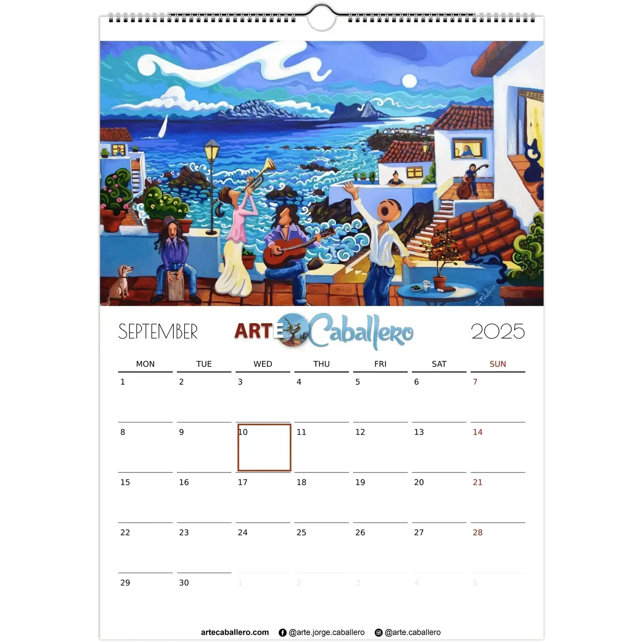 Calendar Editor's Choice - EN - Holidays Andalusia & Gibraltar - 2025 (EU & Rest of World) - Arte Caballero