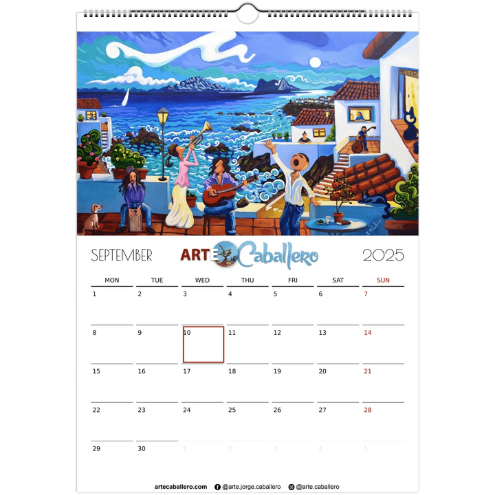 Calendar Editor's Choice - EN - Holidays Andalusia & Gibraltar - 2025 (EU & Rest of World) - Arte Caballero