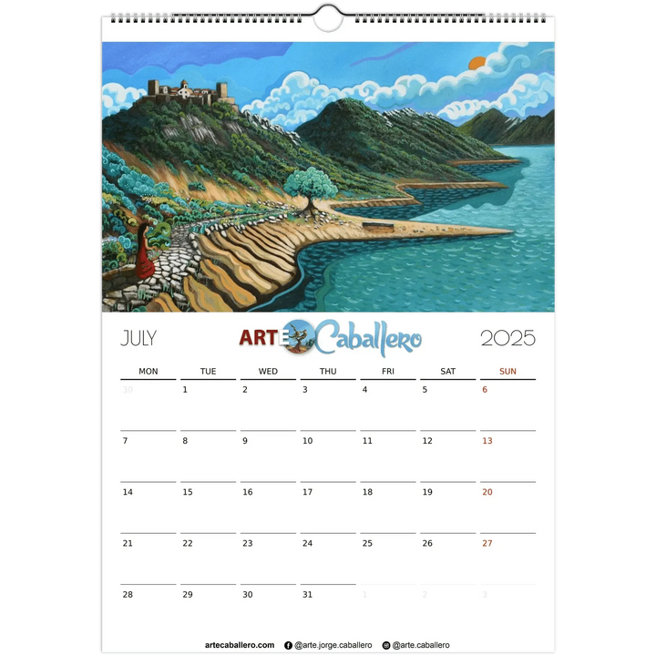 Calendar Gibraltar & Campo - EN - Holidays Andalucia & Gibraltar - 2025 (EU & Rest of World) - Arte Caballero