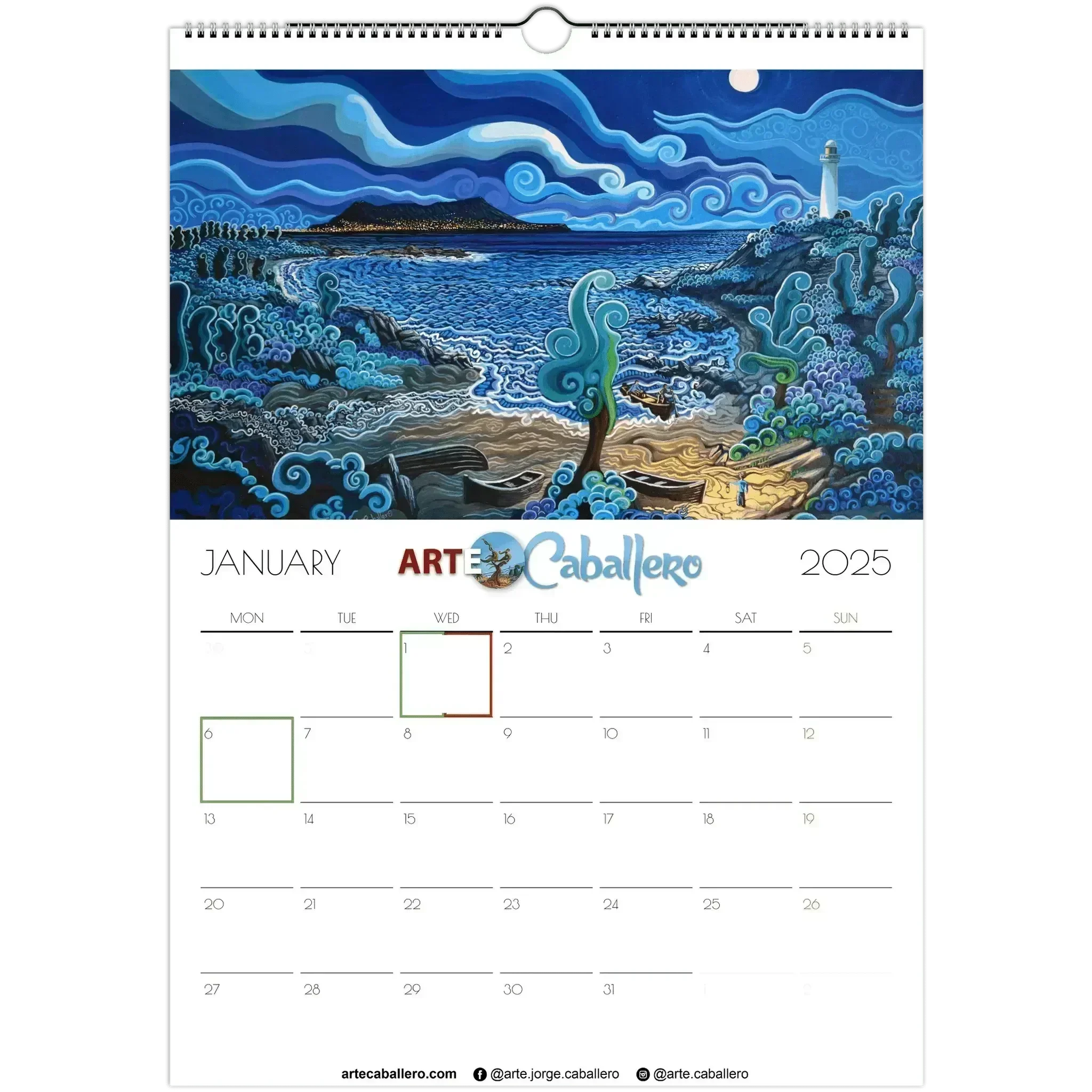 Calendar Gibraltar & Campo - EN - Holidays Andalucia & Gibraltar - 2025 (EU & Rest of World) - Arte Caballero