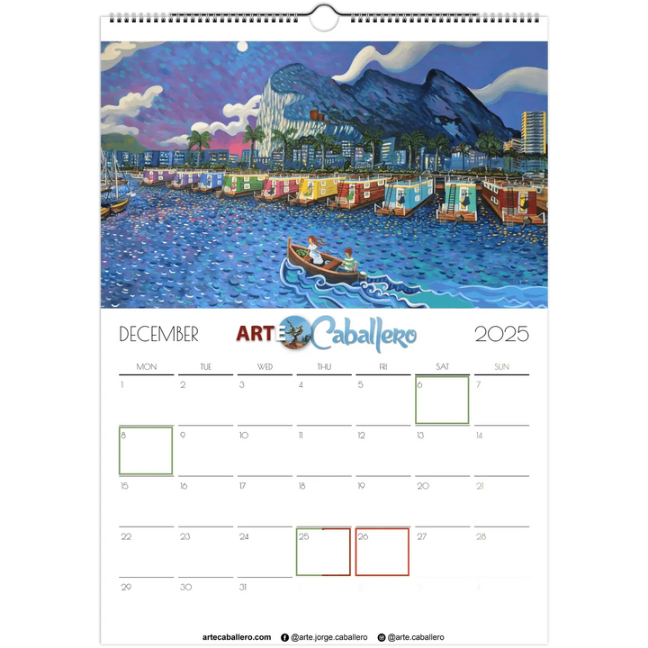 Calendar Gibraltar & Campo - EN - Holidays Andalucia & Gibraltar - 2025 (EU & Rest of World) - Arte Caballero