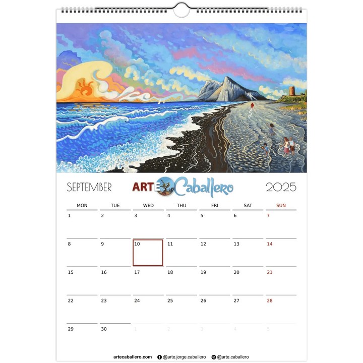 Calendar Gibraltar & Campo - EN - Holidays Andalucia & Gibraltar - 2025 (EU & Rest of World) - Arte Caballero