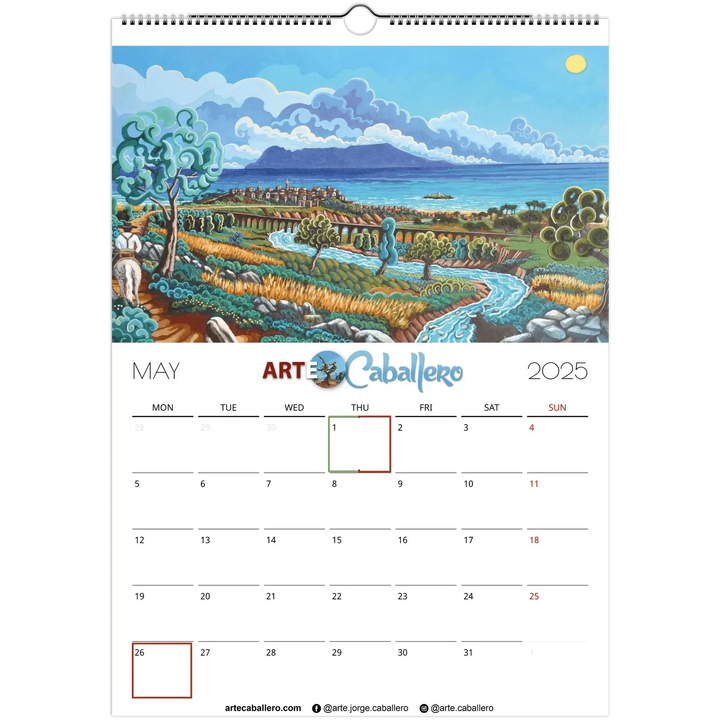 Calendar Gibraltar & Campo - EN - Holidays Andalucia & Gibraltar - 2025 (EU & Rest of World) - Arte Caballero