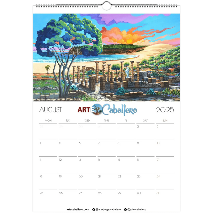 Calendar Gibraltar & Campo - EN - No Holidays - 2025 (EU & Rest of World) - Arte Caballero