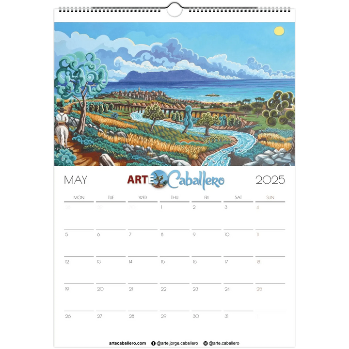 Calendar Gibraltar & Campo - EN - No Holidays - 2025 (EU & Rest of World) - Arte Caballero