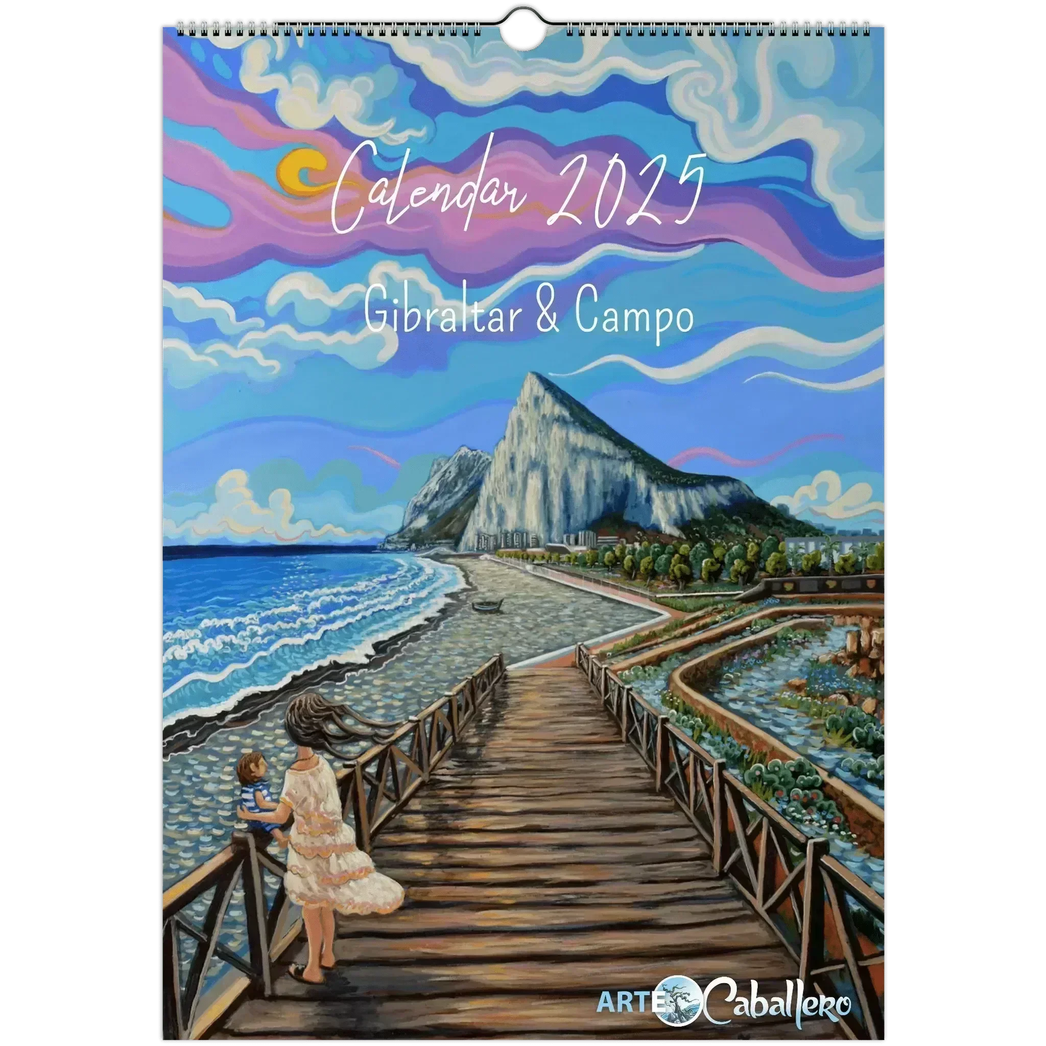 Calendar Gibraltar & Campo - EN - No Holidays - 2025 (EU & Rest of World) - Arte Caballero