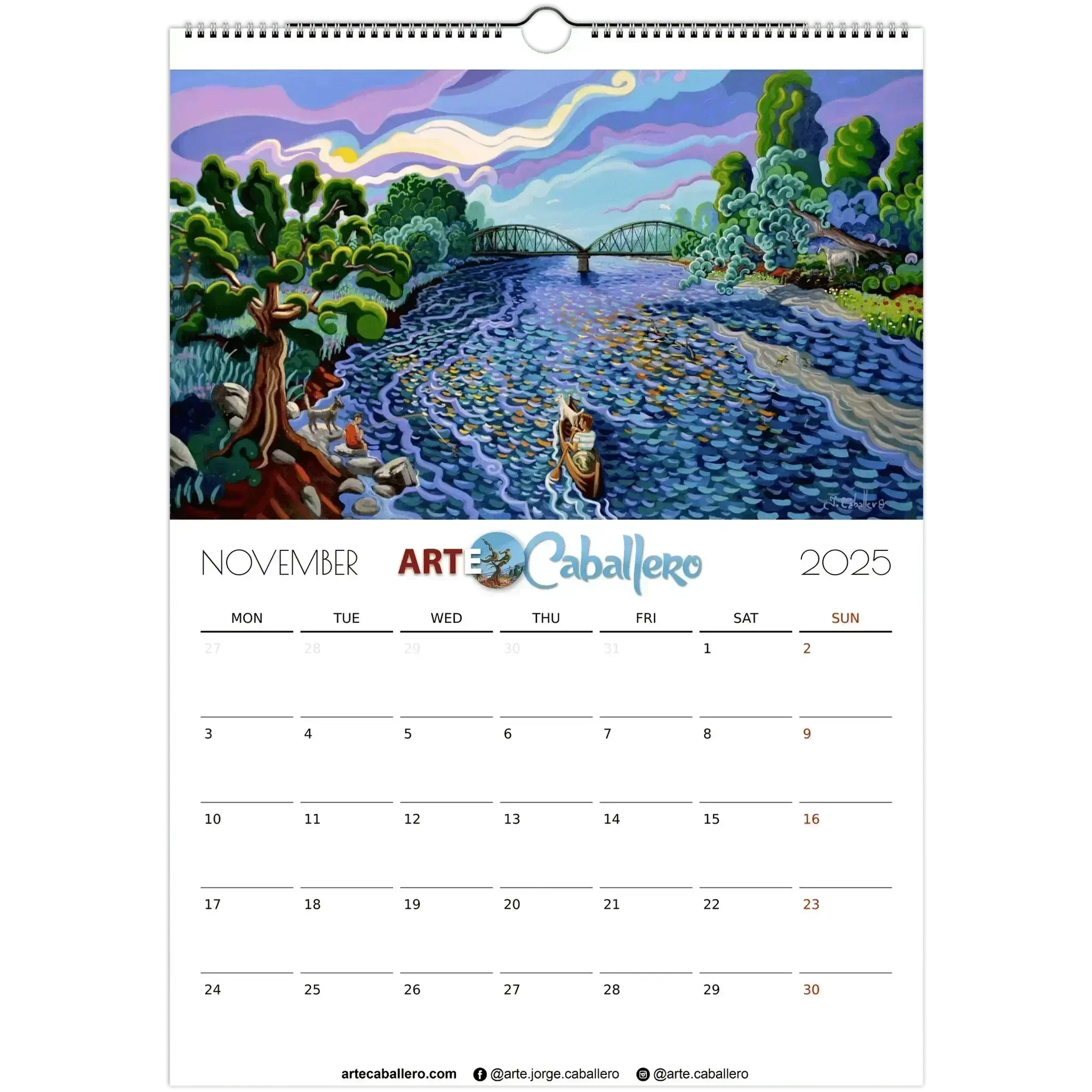 Calendar Gibraltar & Campo - EN - No Holidays - 2025 (EU & Rest of World) - Arte Caballero