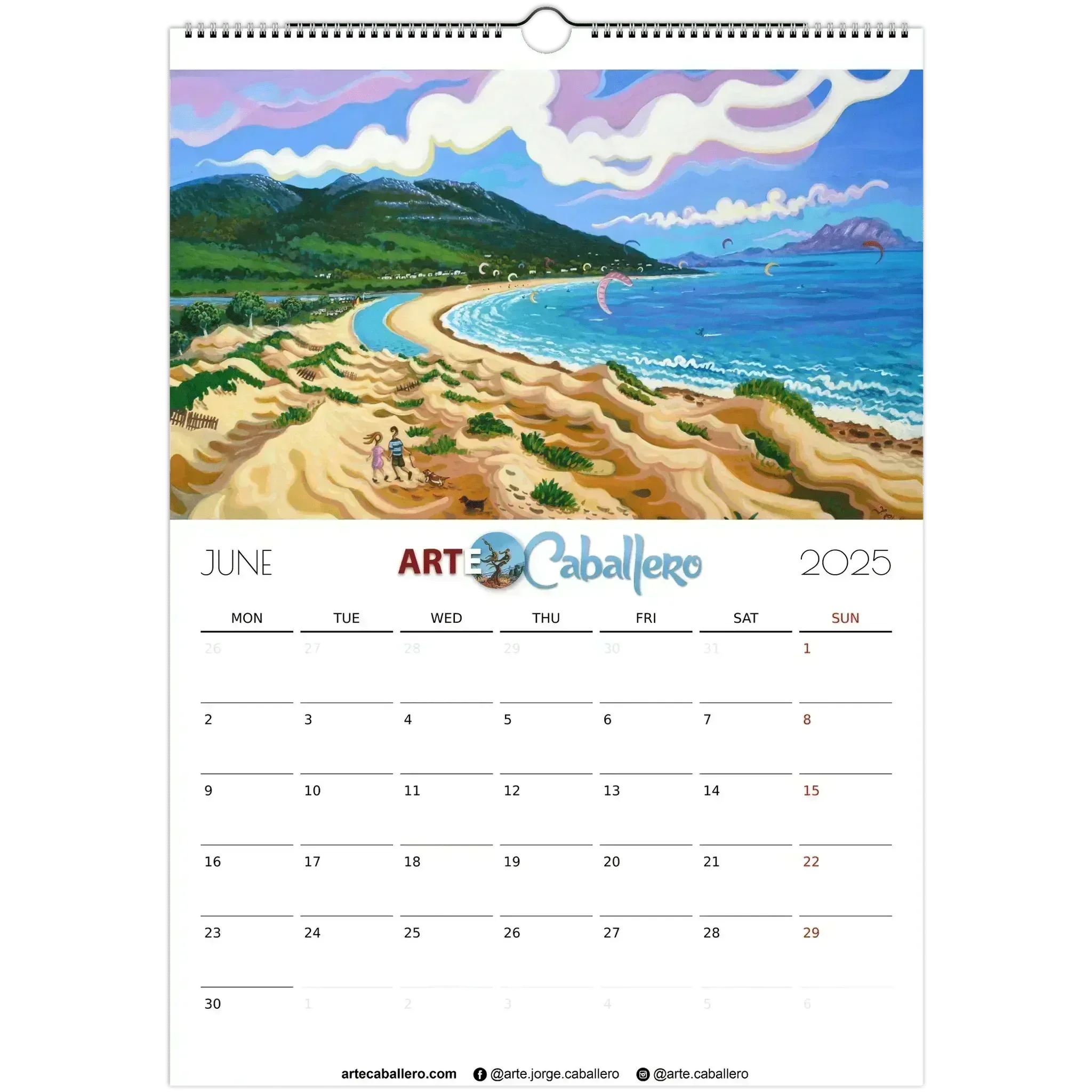 Calendar Gibraltar & Campo - EN - No Holidays - 2025 (EU & Rest of World) - Arte Caballero