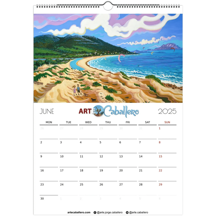 Calendar Gibraltar & Campo - EN - No Holidays - 2025 (EU & Rest of World) - Arte Caballero