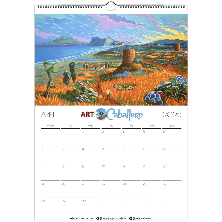 Calendar Gibraltar & Campo - EN - No Holidays - 2025 (EU & Rest of World) - Arte Caballero