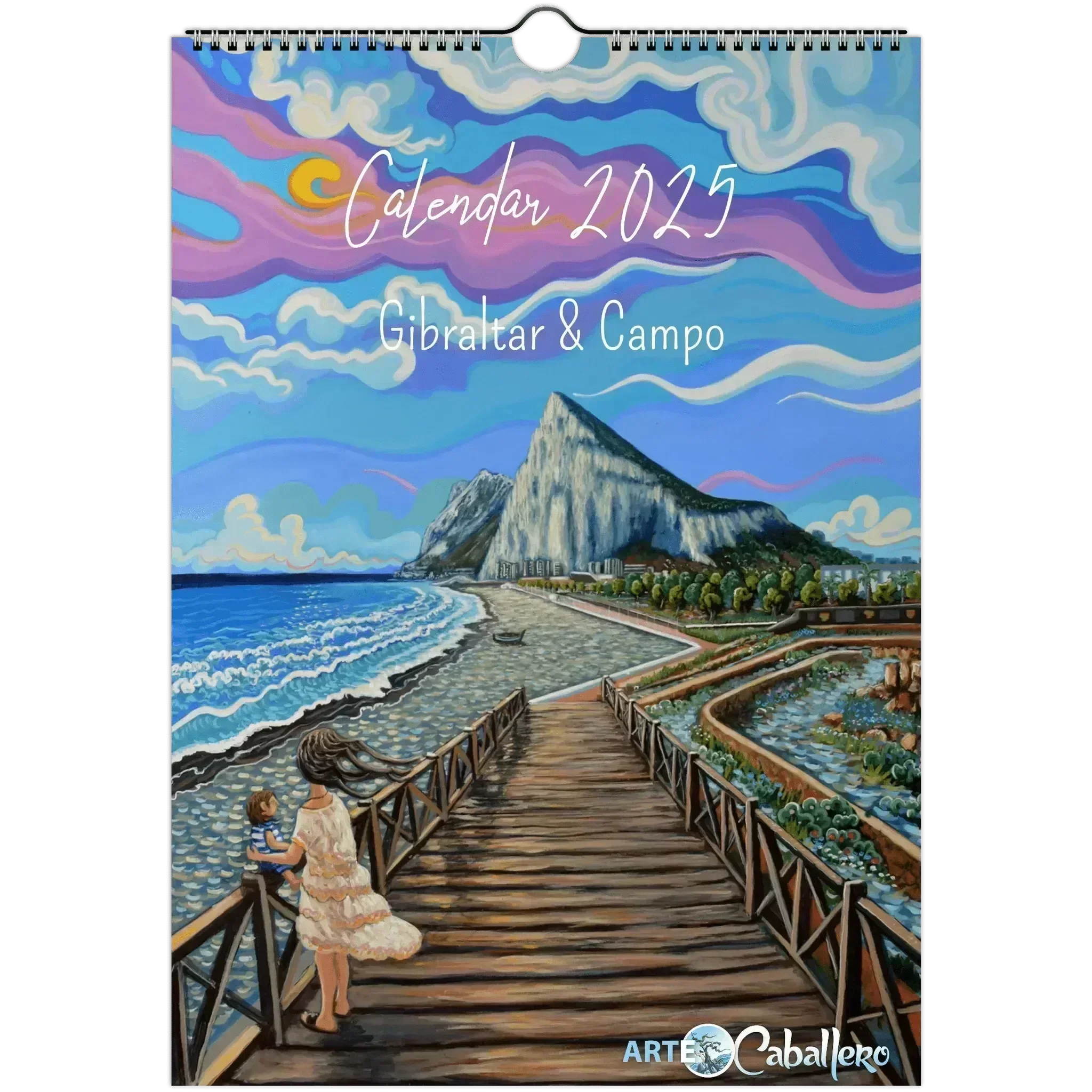 Calendar Gibraltar & Campo - EN - No Holidays - 2025 (EU & Rest of World) - Arte Caballero