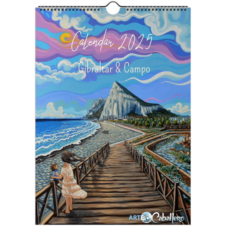 Calendar Gibraltar & Campo - EN - No Holidays - 2025 (EU & Rest of World) - Arte Caballero