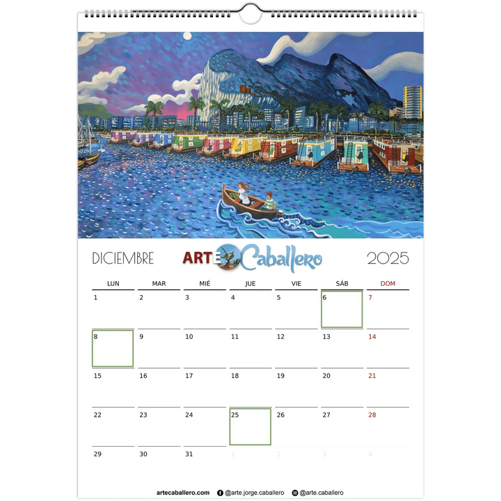 Calendario Campo de Gibraltar - ESP - Festivos Andalucia - 2025 (EU & Rest of World) - Arte Caballero