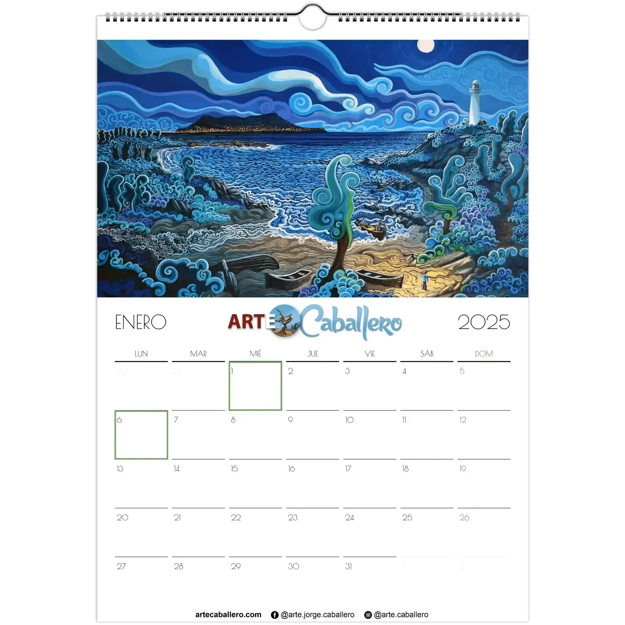 Calendario Campo de Gibraltar - ESP - Festivos Andalucia - 2025 (EU & Rest of World) - Arte Caballero