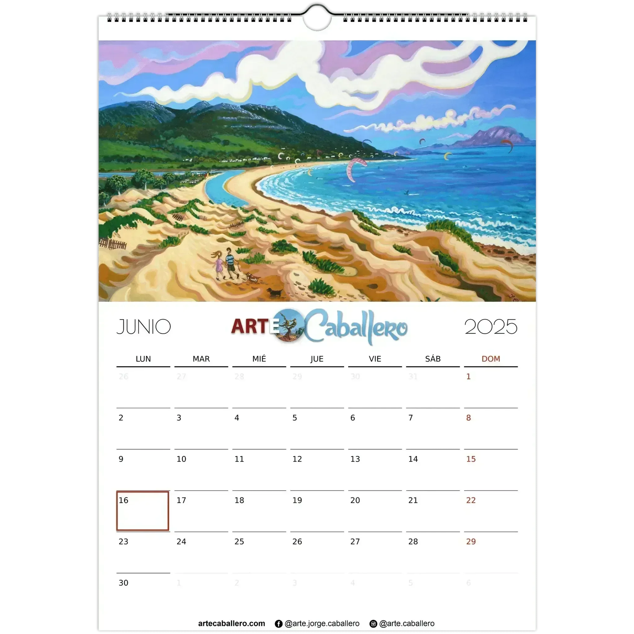 Calendario Campo de Gibraltar - ESP - Festivos Andalucia & Gibraltar - 2025 (EU & Rest of World) - Arte Caballero