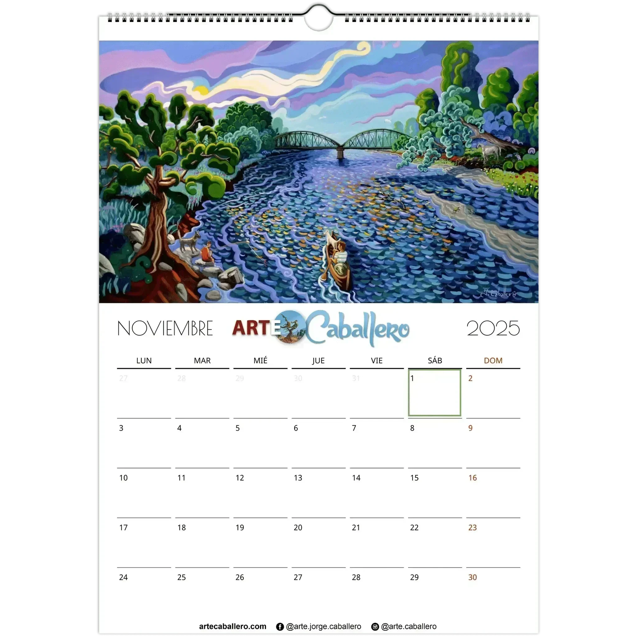 Calendario Campo de Gibraltar - ESP - Festivos Andalucia & Gibraltar - 2025 (EU & Rest of World) - Arte Caballero