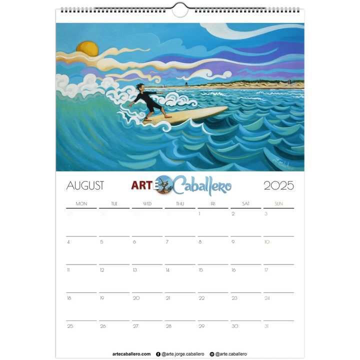 Calendario Costa de la Luz - EN - No Holidays - 2025 (EU & Rest of World) - Arte Caballero