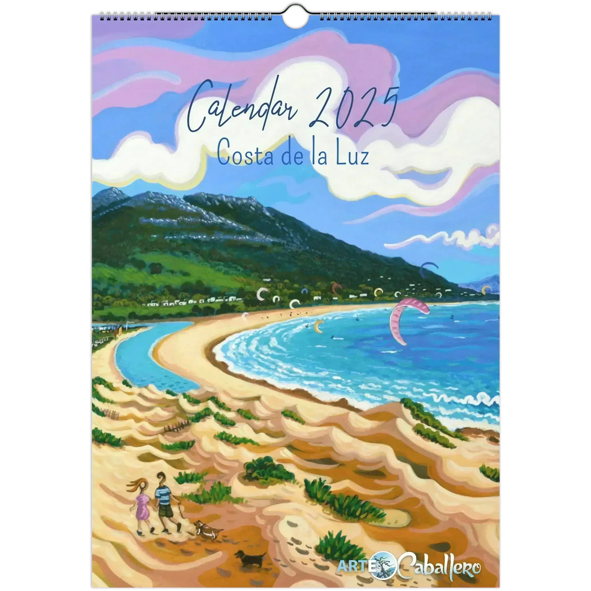 Calendario Costa de la Luz - EN - No Holidays - 2025 (EU & Rest of World) - Arte Caballero