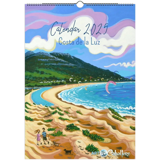 Calendario Costa de la Luz - EN - No Holidays - 2025 (EU & Rest of World) - Arte Caballero