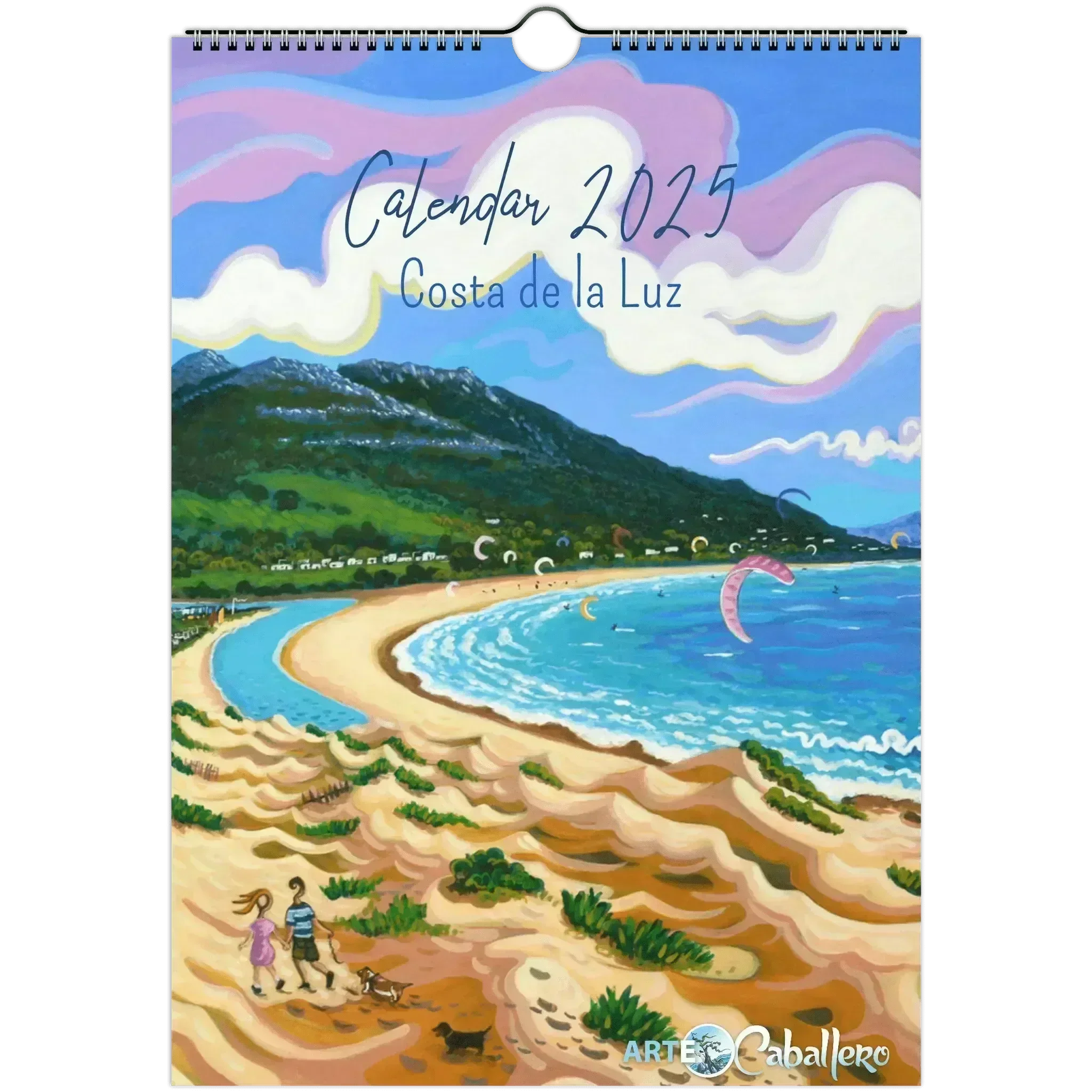 Calendario Costa de la Luz - EN - No Holidays - 2025 (EU & Rest of World) - Arte Caballero