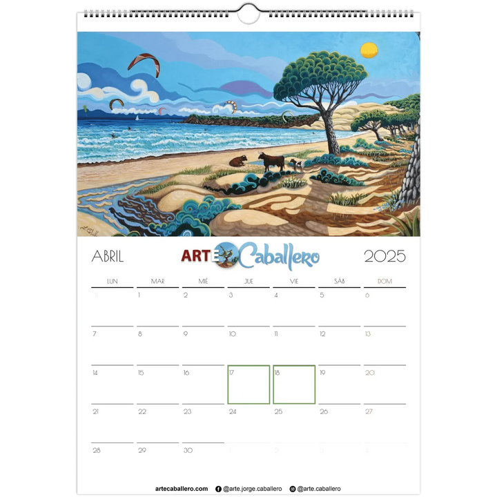 Calendario Costa de la Luz - ESP Festivos Andalucia - 2025 (EU & Rest of World) - Arte Caballero